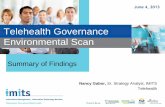 Telehealth Governance Environmental Scan · Telehealth Governance Environmental Scan 1. ... COBIT 5: IT Governance Domains COBIT 51 is an appropriate governance model for both EHR