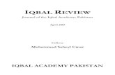 IQBAL REVIEW - Iqbal Cyber Library · volume: 44 iqbal review: ... 15. a brief introduction and resume of iqbal institute ... 19. an obituary for professor hamidullah ...
