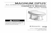 magnum Opus® - Rv Manuals - Adventure Rvmanuals.adventurerv.net/Dometic-Magnum-Opus-3000-600344233.pdf · 1 MAGNUM OPUS® ALL-CHINA GRAVITY DISCHARGE TOILET OWNER’S MANUAL Dometic