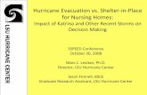 Hurricane Evacuation vs. Shelter in Place for Nursing Homesdoctorflood.rice.edu/SSPEED_2008/downloads/Day2/6_Levitan.pdf · Hurricane Evacuation vs. Shelter‐in‐Place ... Source: