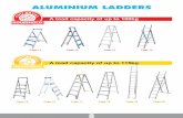 ALUMINIUM LADDERS - SA Ladder rung overlap when extended Barcod ... SINGLE LEAN-TO ALUMINIUM LADDERS SM 300 CONSTRUCTION IDEAL FOR SITES Rectangular sides for extra strength All-aluminium