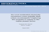 Do rural residential electricity consumers cross … rural residential electricity consumers cross-subside their urban counterparts? Exploring the inequity in supply in the Indian