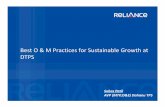Best O & M Practices for Sustainable Growth at DTPS · Best O & M Practices for Sustainable Growth at DTPS Suhas Patil ... BFP cartridge replacement Coal mill liners replacement APH