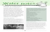 W eeds in waterways · W eeds in waterways ... This W ater Note is intended to be a general guide only and is not a comprehensive document. ... Journal of V egetation