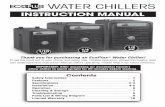 WATER CHILLERS - Amazon Web Servicessunlightsupply.s3.amazonaws.com/...Chillers... · WATER CHILLERS 1/10 HP 1/4 HP 1/2 HP IMPORTANT: After unpacking (or accidental tipover) allow
