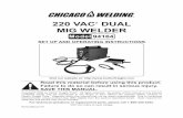 220 VAC DUAL MIG WELDER - Harbor Freight Toolsimages.harborfreight.com/manuals/94000-94999/94164.pdfFor technical questions, please call 1-800-444-3353; Troubleshooting section at