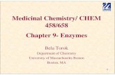 Medicinal Chemistry/ CHEM 458/658 Chapter 9- …alpha.chem.umb.edu/chemistry/ch458/files/Lecture_Slides/Lecture...Medicinal Chemistry/ CHEM 458/658 Chapter 9- Enzymes ... Active Sites