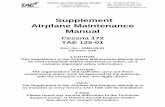 Supplement Airplane Maintenance Manual - Continental …€¦ ·  · 2012-03-21Supplement Airplane Maintenance Manual Cessna 172 / TAE 125-01 AMM-20-01 Revision no.: Revision date: