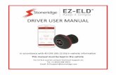 DRIVER USER MANUAL - EZ-ELD · Driver User Manual 2 QR ode Stikers 2 Vehile omplian e Stikers ... Near the hand rake or the luth pedal hand rake / footrake. 22 - ...
