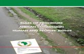 RULES OF PROCEDURE of the AFRICAN COMMISSION on HUMAN AND ... · Approved by the African Commission on Human and Peoples’ Rights during its 47th ordinary session held in Banjul