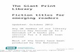 Fiction for emerging readers in Giant Print (Word, 200KB) viewTitle Fiction for emerging readers in Giant Print (Word, 200KB) Author RNIB Keywords Word corporate colour template Last