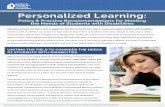 Personalized Learning - NCLD Learning: Policy & Practice Recommendations for Meeting the Needs of Students with Disabilities 1 ... focus on and incorporate the development of self-