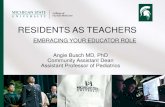 RESIDENTS AS TEACHERS - GRMEP Doctor 2) Learner 3) Educator – Role Model - Observer – Didactic Teacher - Evaluator PGY1 Job Description. See one, do one, teach one… Last month