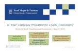 Is Your Company Prepared for a CEO Transition? - Pearl … · Is Your Company Prepared for a CEO Transition? ... Bangalore Beijing Seoul Shanghai ... First time CEO’s need coaching
