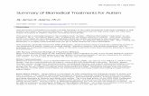 Summary of Biomedical Treatments for Autism · Summary of Biomedical Treatments for Autism By James B. Adams, Ph.D. April 2007 Version ... Report on Treating Mercury Toxicity in Children