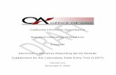 California HIV/AIDS Surveillance Standard Operating ... Document Library... · LDET Standard Operating Procedures – ELR Module Supplement ... ELR-reporting labs that are testing