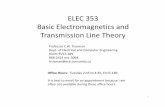 ELEC 353 Basic Electromagnetics and Transmission Line Theorytrueman/elec353/ELEC353_2016_1.pdf · Basic Electromagnetics and Transmission Line Theory ... Chapter 2 Transient Response