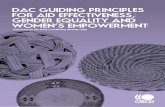 DAC GUIDING PRINCIPLES FOR AID EFFECTIVENESS, GENDER ... · DAC GUIDING PRINCIPLES FOR AID EFFECTIVENESS, GENDER EQUALITY AND WOMEN’S EMPOWERMENT • Of the 113 countries that failed