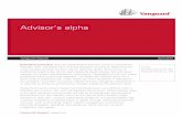 Advisor’s alpha · framework, an advisor’s alpha (that is, added value) is more aptly demonstrated by the ability to effectively act as a wealth manager, financial