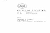 Department of Education - GPO · 60140 Federal Register/Vol. 76, No. 188/Wednesday, September 28, 2011/Rules and Regulations DEPARTMENT OF EDUCATION 34 CFR Part 303 RIN 1820–AB59
