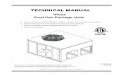 TECHNICAL MANUAL - HVAC · only in either residential or light commercial applications and ... Rooftop Installation ... U.S. BURNER ORIFICE 45/55 47/55 47/56 ...