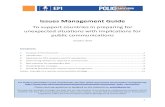 Issues Management Guide - WPRO€¦ · Issues Management Guide To support countries in preparing for unexpected situations with implications for ... (GPEI) Polio Eradication and Endgame