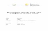 Entrepreneurial Intentions among Dutch and Indonesian ... · Entrepreneurial Intentions among Dutch and Indonesian university students ... personality traits, barriers to entrepreneurship,