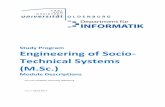 Study Program Engineering of Socio- Technical … Program Engineering of Socio-Technical Systems (M.Sc.) Module Descriptions Carl von Ossietzky University Oldenburg Stand: 06.02.2017