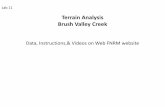 Terrain Analysis Brush Valley Creek - GIS Courses | 11 Terrain Analysis Brush Valley Creek Data, Instructions,& Videos on Web FNRM website Brush Valley Creek in Houston County, MN