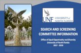 SEARCH AND SCREENING COMMITTEE INFORMATION … and... ·  · 2018-01-10•Screening tools, e.g., pre-employment tests, ... Information About EOD ... Search and Screening Checklist