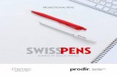 PROMOTIONAL · PDF fileSwissPens is the official supplier of the two brands of promotional pens ... to propose wider and different ... Our team works tirelessly to produce ballpoint