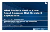 What Auditors Need to Know About Emerging Risk Oversight Expectations€¦ ·  · 2012-08-24Example of Risk Oversight Disclosure: Coca Cola 2010 Proxy ... internal audit function