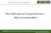 The Truth About Competencies… - Psytech · Overview The competency ... Competencies are essentially a lexicon or semantic framework, not ... with the ‘GeneSys’ psychometric