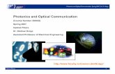 Photonics and Optical Communication - Jacobs Optical... · PDF fileOptical Fibers 3 Photonics and Optical Communication ... In this chapter we will discuss the optical fibers ...