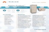 Alpha Analyst Integrated Alpha Spectrometer Data Sheet · 2 Alpha Analyst Integrated Alpha Spectrometer. The integral instrument controller unit coordinates all operations on an Alpha