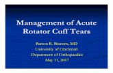 Management of Acute Rotator Cuff Tears · Management of Acute Rotator Cuff Tears ... Reparable tear. Polytrauma Patient ... Microsoft PowerPoint ...