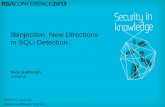 libinjection: New Directions in SQLi Detection · Session ID: Session Classification: Nick Galbreath IPONWEB ASEC-W23 Advanced libinjection: New Directions in SQLi Detection