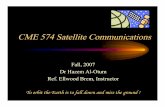 CME 574 Satellite Communications - Jordan University of ...hazem-ot/Session 1_ introduction and history.pdf · CME 574 Satellite Communications Fall, 2007 ... •Link Budget ... –