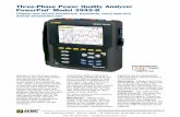 Three-Phase Power Quality Analyzer PowerPad Model … · Three-Phase Power Quality Analyzer PowerPad® Model 3945-B (pdf) 07/06 Rev. 10 Alarms – Configure, capture and display up