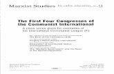 The First Four Congresses of the Communist …. ®E~1087.M 3 Table of Contents page -Editorial Note, 12 August 2003 ..... 5 The First Four Congresses of the Communist International