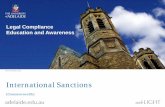 International Sanctions 101 - University of Adelaide · University of Adelaide 2 What are Sanctions? • Sanctions are measures taken by governments that impose restrictions on certain