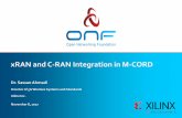 xRAN and C -RAN Integration in M-CORD - Sched · xRAN and C -RAN Integration in M-CORD ... (Standalone New Radio and Next Generation Core) Network ... An Overview of 3GPP New Radio