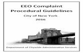 City of New York 2016 · City of New York 2016 ... o Retaliation due to opposition or complaining about discrimination or participating in the ...