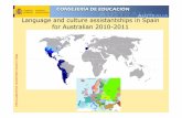 Language and culture assistantships in Spain for ... · Language and culture assistantships in Spain for Australian 2010-2011. ... King Juan • It has 44 ... • It is part of It