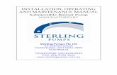 INSTALLATION, OPERATING AND MAINTENANCE MANUAL Submersible ...€¦ · INSTALLATION, OPERATING AND MAINTENANCE MANUAL Submersible Ballast Pump MANUFACTURED BY Sterling Pumps Pty Ltd