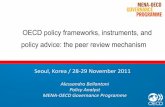 OECD policy frameworks, instruments, and policy advice ... · OECD policy frameworks, instruments, and policy advice: the peer review ... based on commonly accepted good practices