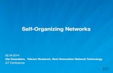 Self-Organizing Networks - Internet of   3G LTE Complexity . ... Self-Configuration Self-Optimization Self-Diagnostization and Self-Healing ... Self-Organizing Networks Author:
