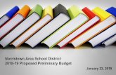 Norristown Area School District 2018-19 Proposed Preliminary …€¦ ·  · 2018-02-05Norristown Area School District 2018-19 Proposed Preliminary Budget ... Norristown Area School