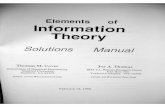 Elements of Information Theory - solution manual1.pdf · Elements of Information Theory Solutions Thomas M. Cover ... X contained in the set Compare H(X) to the expected number of