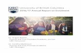 University of British Columbia - UBC Senate | · University of British Columbia 2016/17 Annual Report on Enrolment Dr. Angela Redish Provost and Vice-President Academic, pro tem UBC